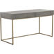 Markel 56 X 24.75 inch Grey / Antique Brass Desk